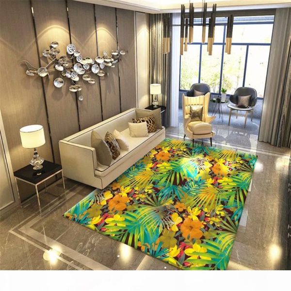 

rainforest style parlor carpet area rugs flannel soft bedroom rugs bedside mat palm flamingo large carpet living room modern