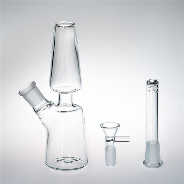 

18 cm New 7 Inch Glass Water Bongs Dab Rig with 14mm Female Downstem 14mm Male Glass Bowl Thick Beaker Bong for Water Smoking FY2308