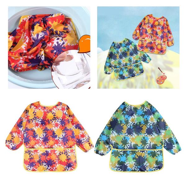 

aprons children's long sleeve apron artist smock painting waterproof art