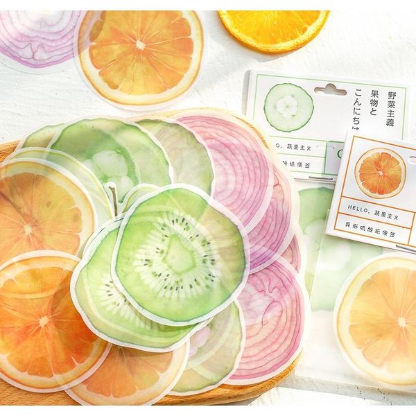 

mohamm 15 pcs shaped paper hello fruit and vegetable series creative notepad memo pad note memo sheets stationery office supplie f wmtaxg