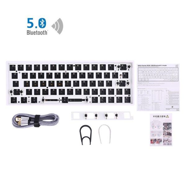 

gk64xs swap programmable bluetooth mechanical keyboard pcb custom kits gh60 19qa