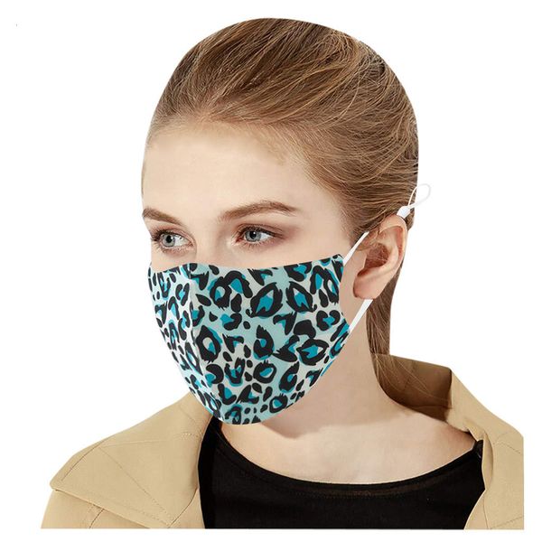 

1pcs reusable cotton face fashion leopard printing cover mouth mask with design masque mariage