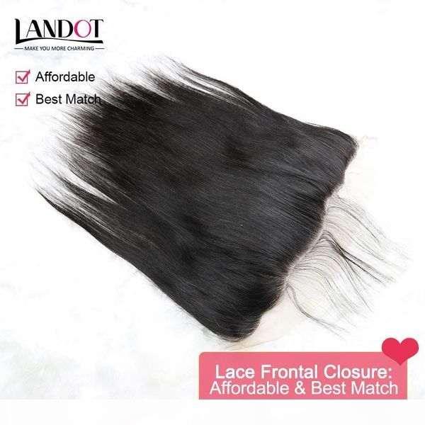 

grade 8a peruvian silky straight lace frontal closure size 13*4" full lace frontal 100% unprocessed virgin human hair closures natural, Black;brown