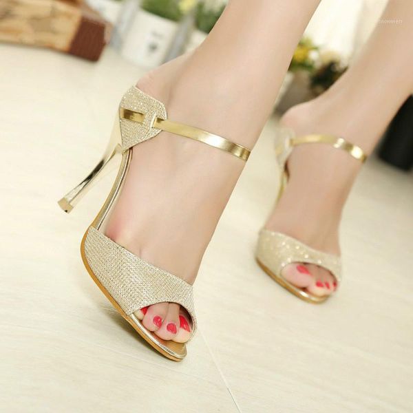 

dropshipping summer women pumps small heels wedding shoes gold silver stiletto high heels peep toe women heel sandals ladies1, Black