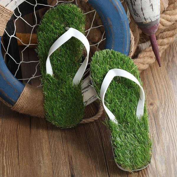 

slippers funny lawn flip-flops summer couple outdoor beach shoes soft comfortable flat women neutral plus size 35-451, Black