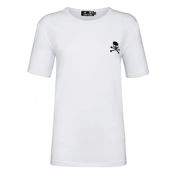 

Pp Bag Designer Shirts Summer Basic Solid Men Embroidery Skull T-shirt Male 100% Cotton Top Tees 8pso, White;black