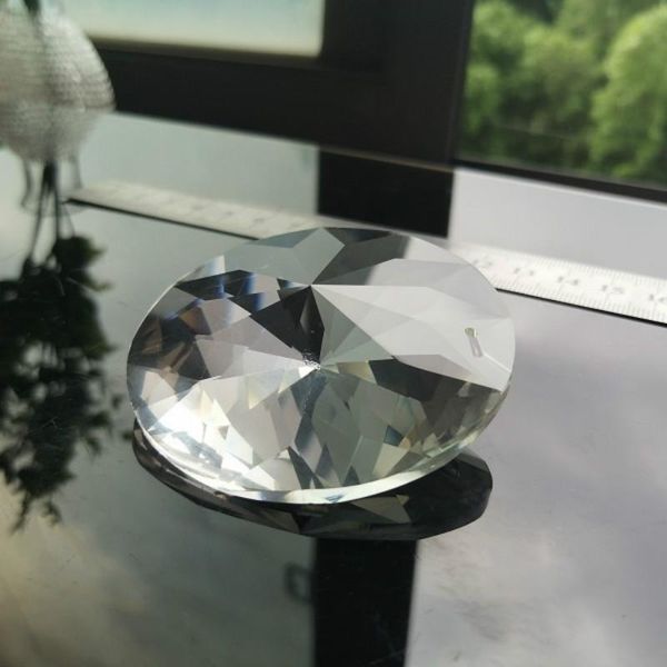 

1pc 60mm round crystals pendants prisms glass clear chandelier crystal hanging ornament suncatcher diy crafts home decoration h bbycti