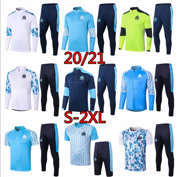

2020 2021 marseille men jacket ocampos long sleeve 20 21 tracksuit football sportwear thauvin training suit germain soccer shirt kits, Gray