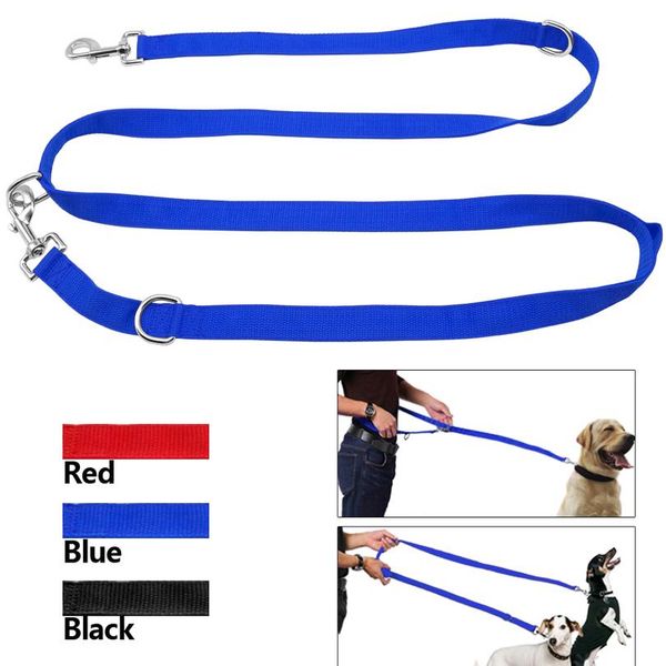 

6 way multi-functional nylon dog leash adjustable lead hands pet training leash black bbymbh