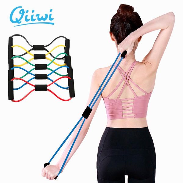 

resistance bands dr.qiiwi yoga gym 8 word fitness rope rubber for elastic band equipment stretch training