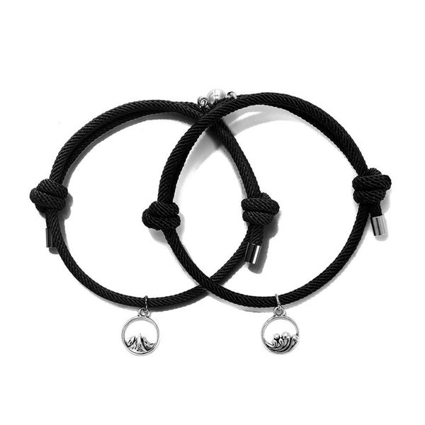 

горячая распродажа магнит привлекает друг друга личность пара браслет мужчины и женские очарование браслет ювелирные изделия для любовника в