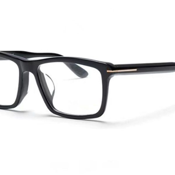 

high-quality rectangle big full frame 54-17 spring hinge imported pure-plank plain glasses for myopia prescription full-set case, Silver