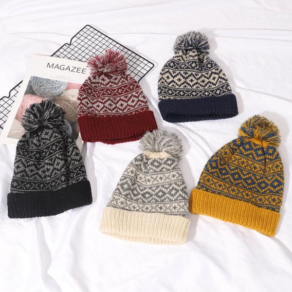 

beanie/skull caps knitted hat, Blue;gray