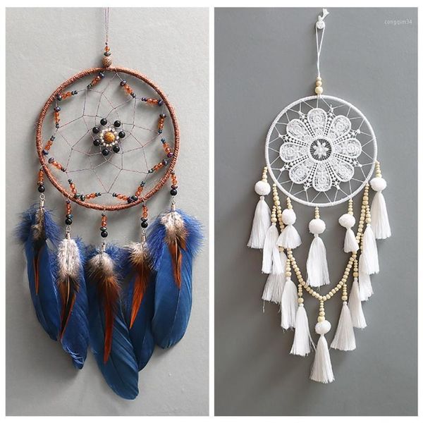 

colorful dreamcatcher handmade wind chimes hanging pendant dream catcher home wall art hangings decorations new 20201