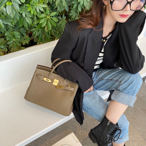 

womens bag 2020 new fashion elephant gray leather large capacity handbag