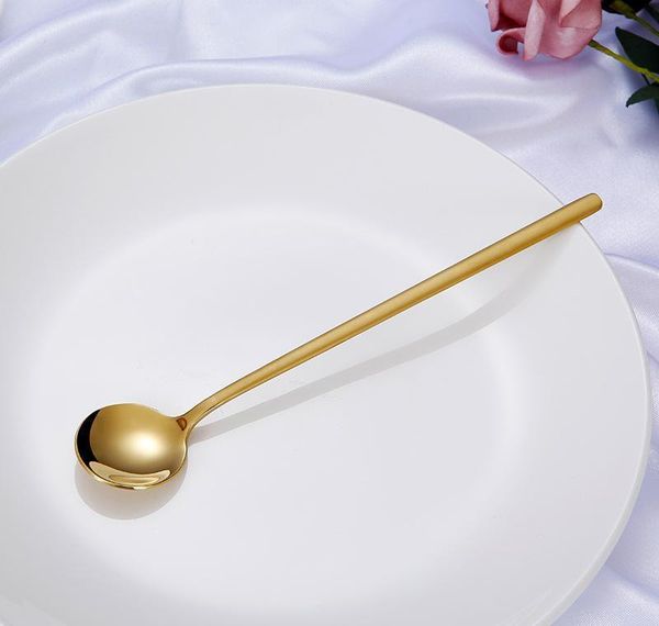 

oxidation-resisting steel mixing spoon exquisite dessert spoons portable titanium plating heat resistant with diffe jllhmv lucky2005