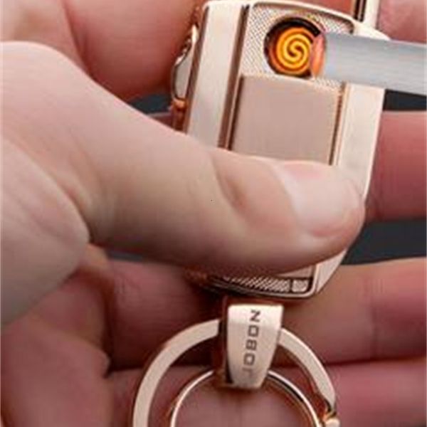 

multifunctional men in bond rechargeable lighter car key chain, Silver