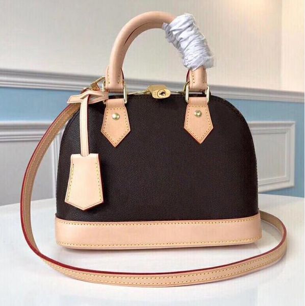 

25cm alma bb handbag golden padlock keys 2 toron handles fitted with detachable strap charming small bag perfect for crossbody wear