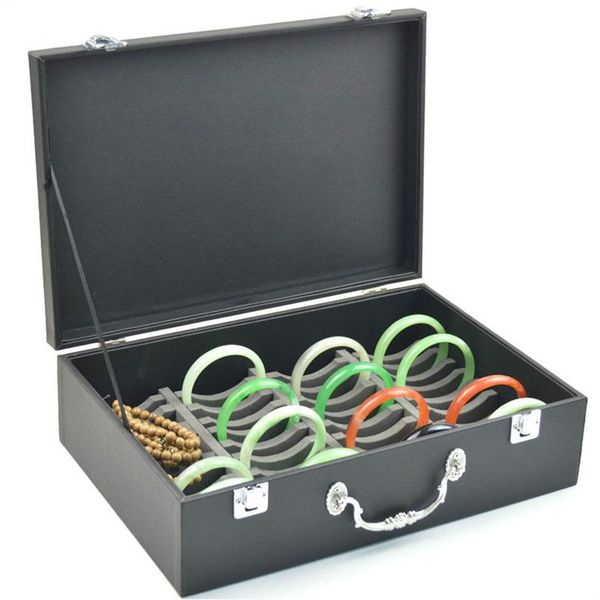 

luxury velvet bracelet holder jewelry storage box bangle stand case portable bracelet jewelry display organizer 35*24*9.5 cm, Pink;blue