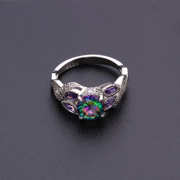 

amazon colorful water drop oval zircon womens ring silver plated exquisite jewelry