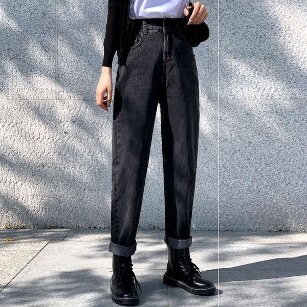 

autumn and clothes 2020 new large women's wear winter fashion with temperament pants fat sister thin jeans, Blue