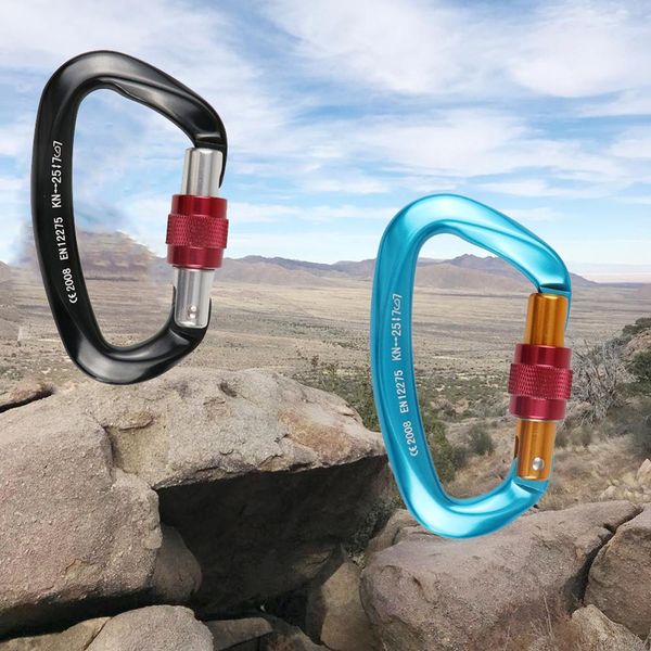 

outdoor security rock climbing d shaped mountaineering caving rock climbing buckle carabiner hook master lock 25kn h wmthhy