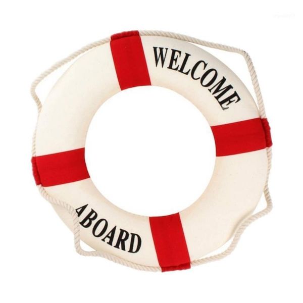 

welcome aboard foam nautical life lifebuoy ring boat wall hanging home decoration1