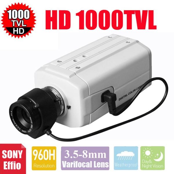 

uvusee 10pcs/a lot cctv 3.5-8mm auto iris varifocal zoom lens 1/3 sony effio ccd 1000tvl/960h osd cctv security box camera