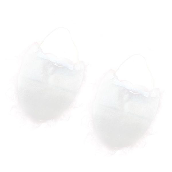 

2pc xmas santa claus curly wig and beard for christmas performance props beard (white