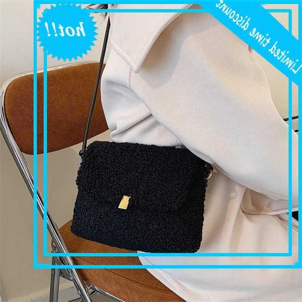 

pluche shoulder for 2021 restore and winter mode crossbody women handbags simple design messenger bags
