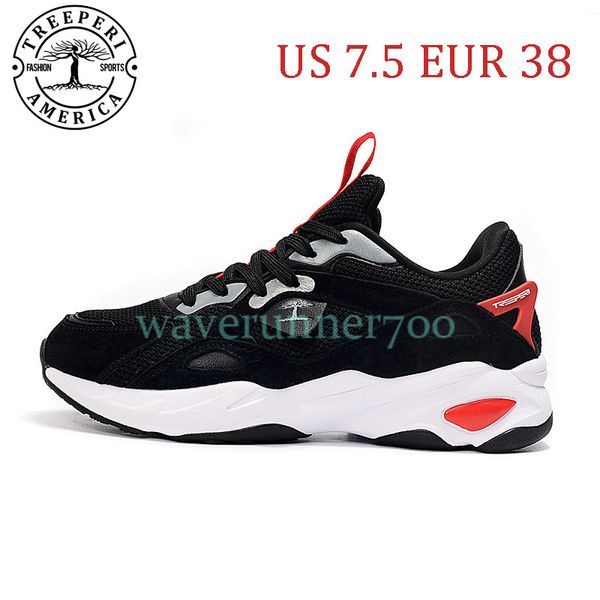 

treeperi fashion chunky 6.0 soft sole running shoes black red volt us 7.5 eur 38 for women trainers