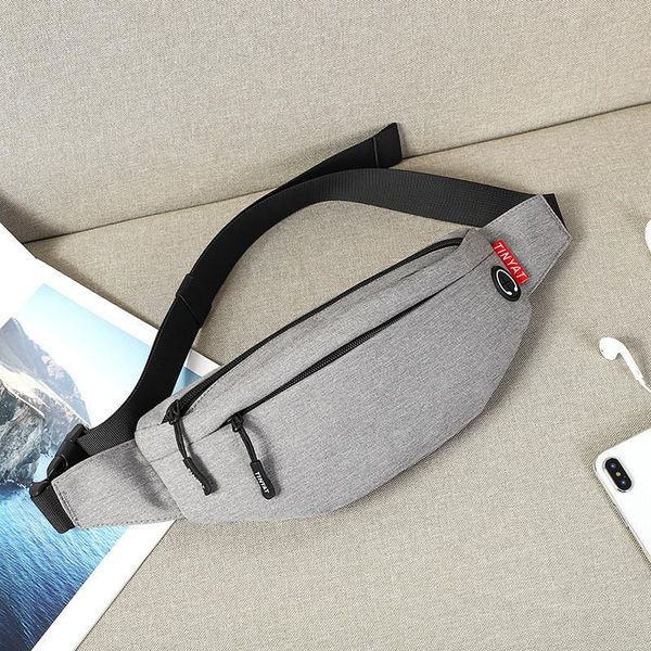 

men male waist pack purse casual large phone belt bag pouch travel phone bag fanny banana bag hip 4 pockets
