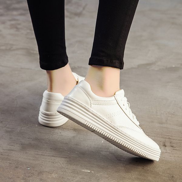 

2021 new outono novo estilo coreano plataforma brancos das mulheres rendas casuais tnis sapatos femininos moda tm8s, Black