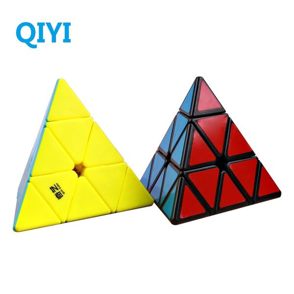

qiyi qiming 3x3x3 волшебные пирамиды кубик кубики кубики профессиональные наклейки 3x3 головоломки кубик образования игрушки для детей подар, Black;red