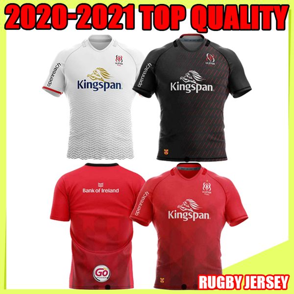 

new 2021 ulster rugby jersey home away kukri shirt maillot de rugby ulster national rugby league, Black;gray