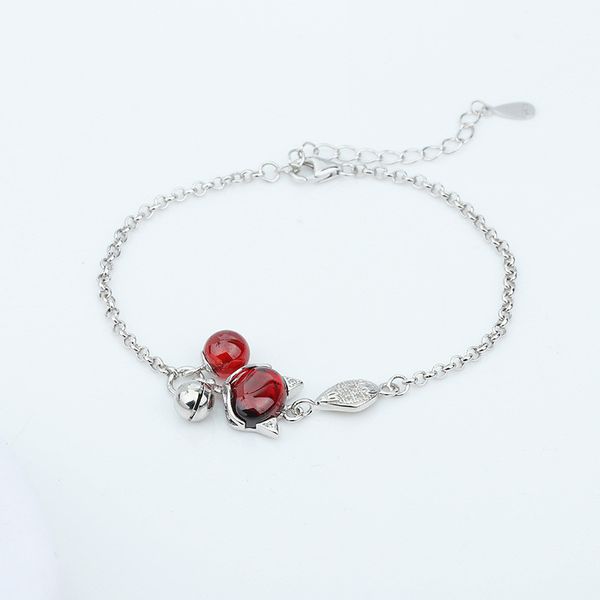 

925 silver wristbands fashion icecream pendant pearl bracelet for woman, Black