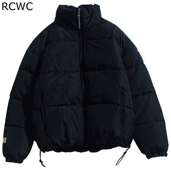 

men's coat winter warm men solid color parkas quality brand men's stand collar thick jacket male fashion casual parka coat, Black