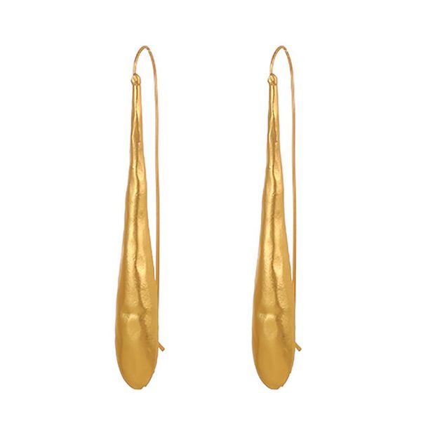 

ZHINI New Individual Design Gold Color Long Earrings for Women Simple Punk Water Drop Earring Statement Jewelry 2021 brincos, Silver