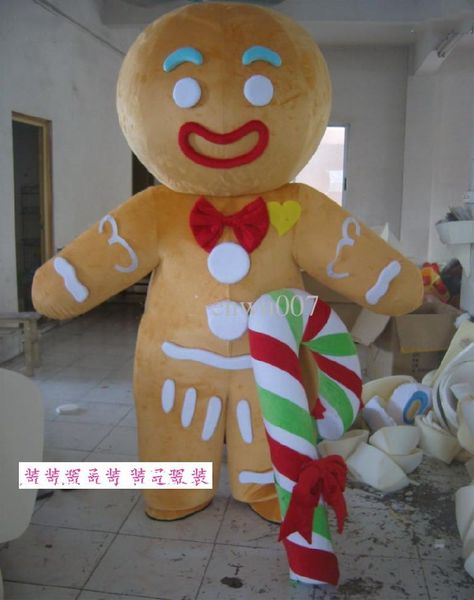 

mascot costumes gingerbread man mascot costumes cartoon apparel birthday party fancy dress christmas for halloween party event, Red;yellow