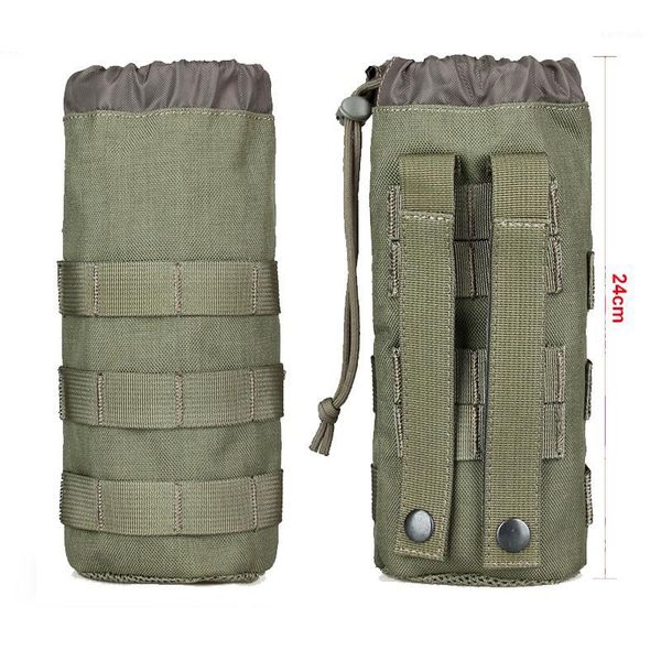 

outdoor bags tactical molle water bottle pouch portable camping kettle for backpack vest men's travel cycling bag1