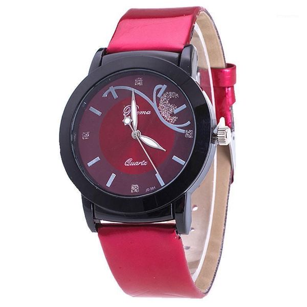 

fashion women quartz watch butterfly pattern dial analog leather quartz wristwatches leisure watch wm11561, Slivery;brown
