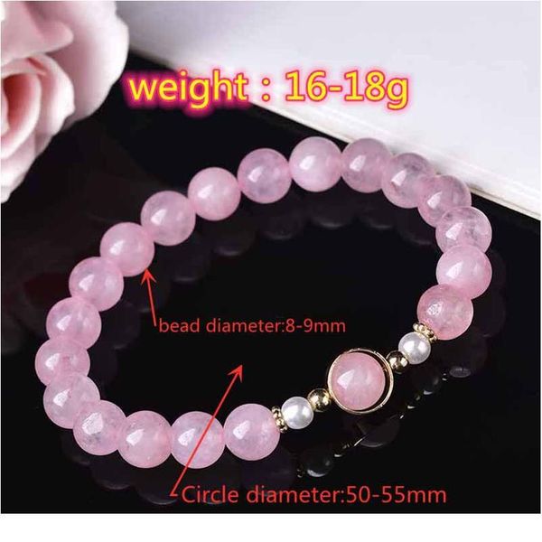 

wholesale natural rose quartz stone bracelets handmade beaded polished healing stone energy stone for women increase ch qylckk, Black