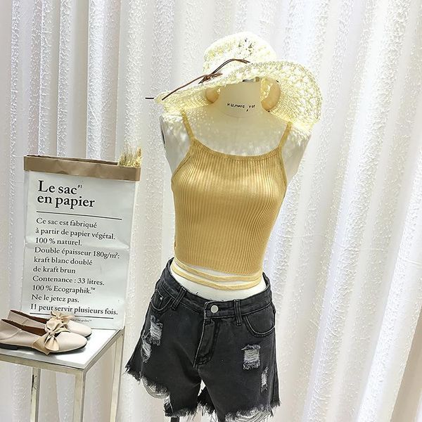 

camisoles & tanks summer style europe and america women's nightdress camisoleback hollow out lace-up navel base 1, Black;white