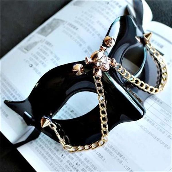 

halloween half face party performance handsome makeup ball skull mask man style