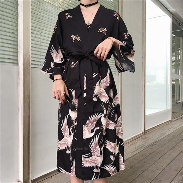 

japanese kimono traditional woman 2021 long kimono cardigan cosplay blouse shirt yukata female japanese dress haori clothing1, Red
