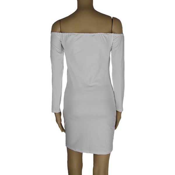 

womens fashion dress5108 black white long sleeve base skirt vlkb, Black;gray