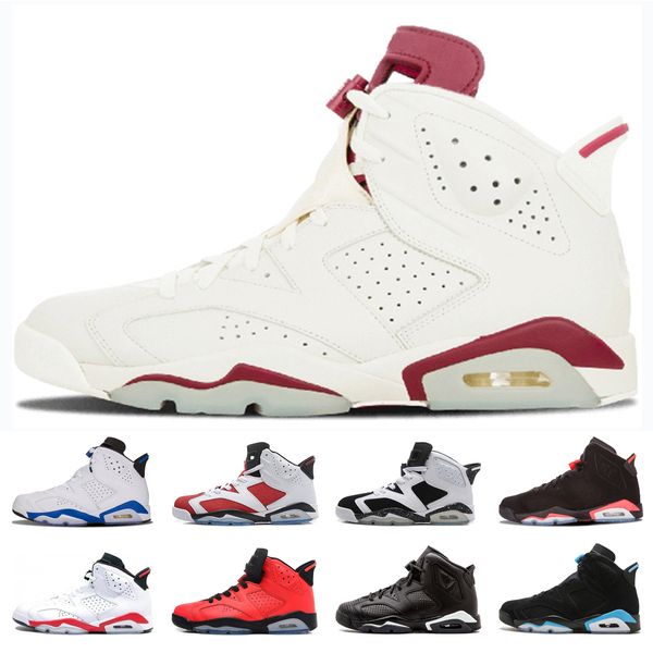 

desinger 6 men shoes mens oreo marron carmine unc black cat angry bull sport blue infrared olympic 6s sport sneaker shoe
