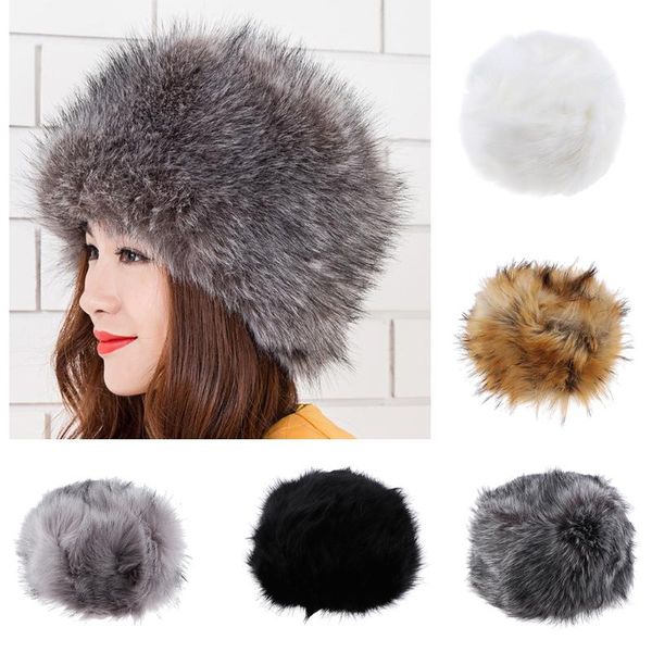 

shower caps women warm winter russian faux fur hat earwarmer earmuff cossak ski