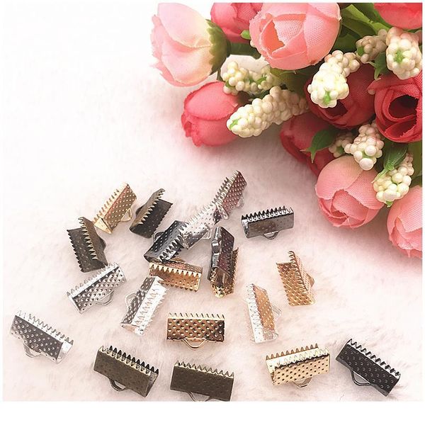 

50-100pcs mixed color crimp end beads leather cord clasps end caps for jewelry making cords connectors diy jewelry jllrxg
