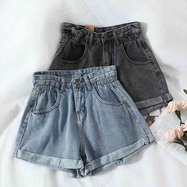 

casual shorts women summer flavour restoring ancient tall waist loose wide-legged pants cowboy female summer short pants, White;black